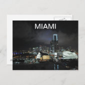 Miami bij nacht briefkaart (Voorkant / Achterkant)