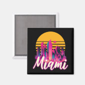 Miami bij zonsondergang magneet (Voorkant / Achterkant)