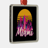 Miami bij zonsondergang metalen ornament (Rechts)