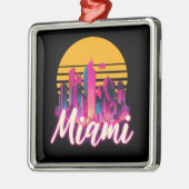 Miami bij zonsondergang metalen ornament (Links)
