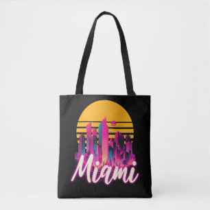 Miami bij zonsondergang tote bag