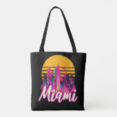 Miami bij zonsondergang tote bag (Achterkant)