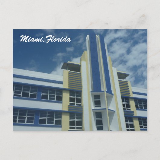 miami blauw briefkaart (Voorkant)