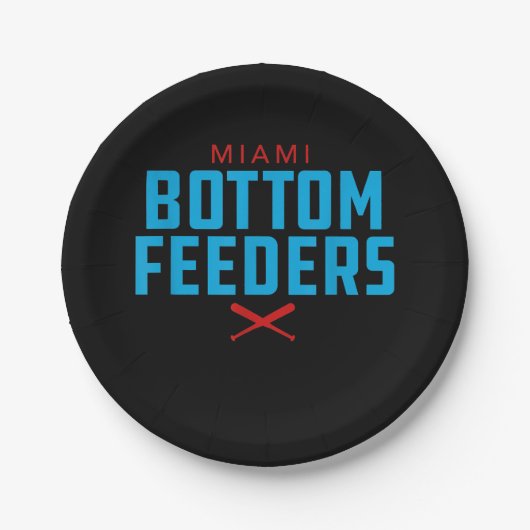 Miami Bottom Feeders Baseball Gift Papieren Bordje (Voorkant)