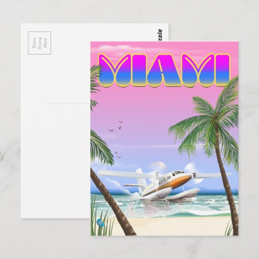 Miami Briefkaart (Voorkant / Achterkant)