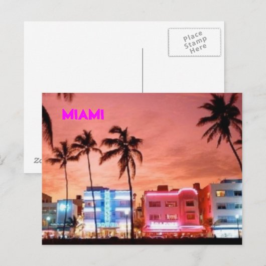 MIAMI BRIEFKAART (Voorkant / Achterkant)