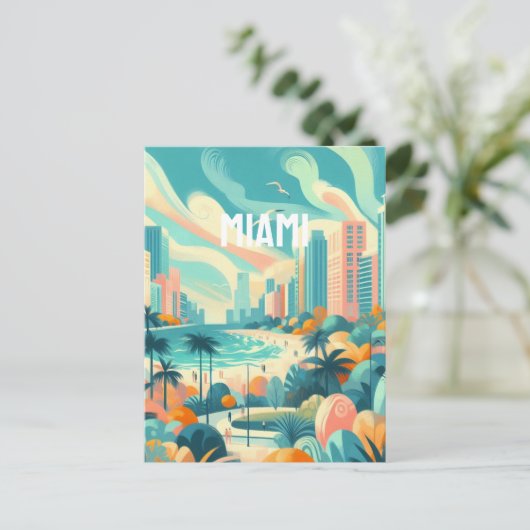 miami briefkaart (Staand voorkant)