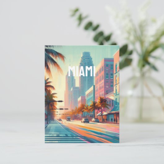 miami briefkaart (Staand voorkant)
