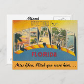 Miami Briefkaart (Voorkant / Achterkant)