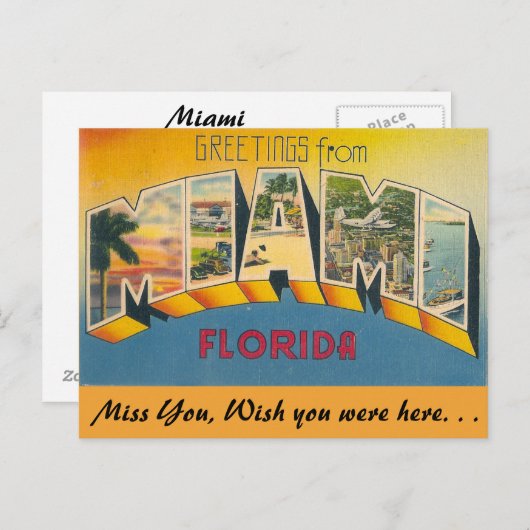 Miami Briefkaart (Voorkant / Achterkant)