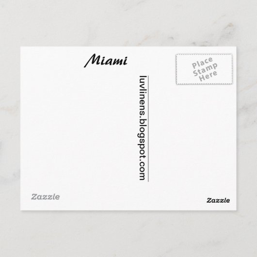 Miami Briefkaart (Achterkant)