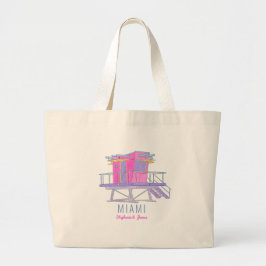 Miami bruiloft grote tote bag
