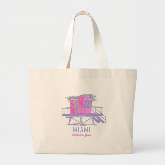 Miami bruiloft grote tote bag (Voorkant)