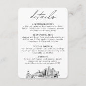 Miami bruiloft kleine verticale details informatiekaartje (Voorkant)