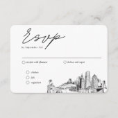 Miami Bruiloft Traditionele RSVP Maaltijden Opties Informatiekaartje (Voorkant)