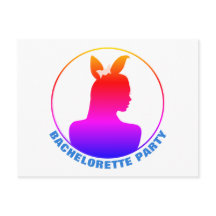 Miami Bunny Girl Bachelorette Party Invitation