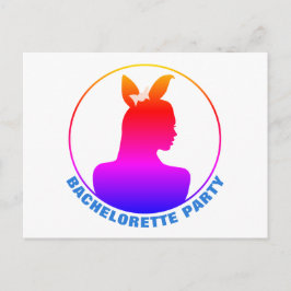 Miami Bunny Girl Bachelorette Party Invitation Uitnodiging Briefkaart