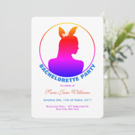 Miami Bunny Girl Bachelorette Party Kaart