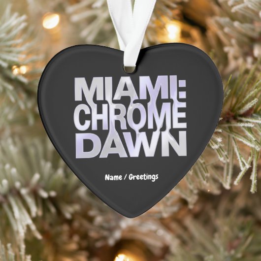 Miami Chrome Dawn Liquid Metal Y3K Aesthetic Art Ornament (Boom)