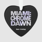 Miami Chrome Dawn Liquid Metal Y3K Aesthetic Art Ornament (voorkant)