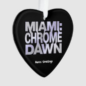 Miami Chrome Dawn Liquid Metal Y3K Aesthetic Art Ornament (voorkant)