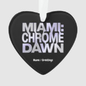 Miami Chrome Dawn Liquid Metal Y3K Aesthetic Art Ornament (achterkant)