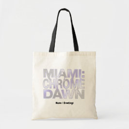 Miami Chrome Dawn Liquid Metal Y3K Aesthetic Art Tote Bag