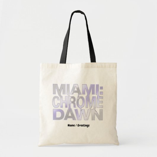 Miami Chrome Dawn Liquid Metal Y3K Aesthetic Art Tote Bag (Voorkant)