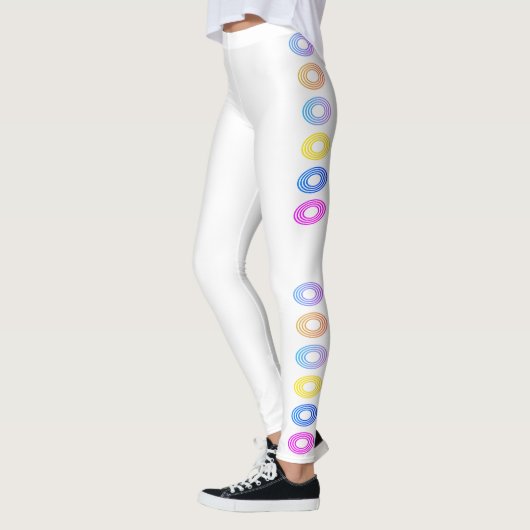 Miami Circles Wit Ontwerp Leggings (Links)