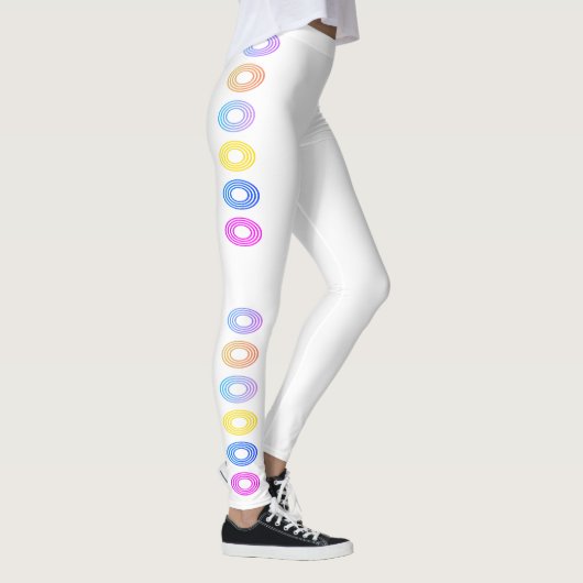 Miami Circles Wit Ontwerp Leggings (Rechts)