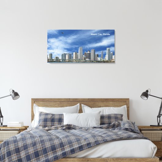 Miami City, Florida Canvas Afdruk (Insitu (Slaapkamer))