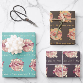 Miami City Florida USA Gift Wrapping Papieren Blad Inpakpapier Vel