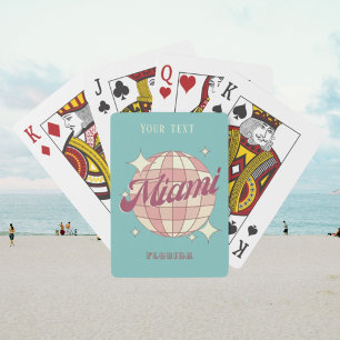 Miami City Florida vakantie strand spel Pokerkaarten