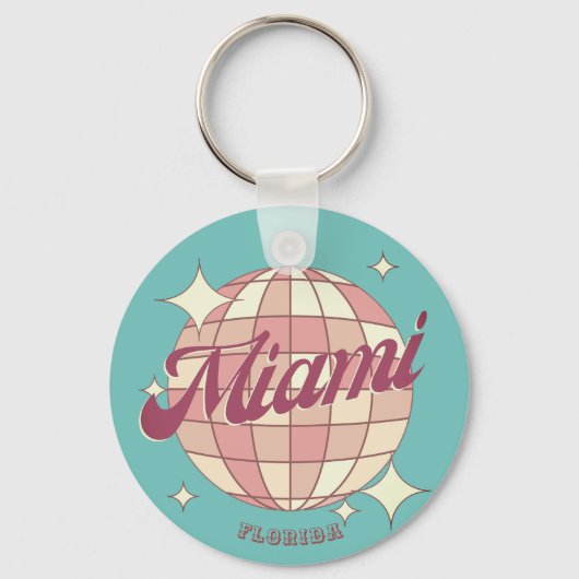 Miami City Florida vakantiereis souvenir Sleutelhanger (Voorkant)