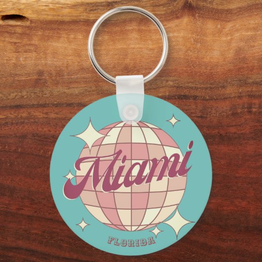 Miami City Florida vakantiereis souvenir Sleutelhanger (Voorkant)