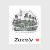 Miami City Florida Verenigde Staten Sticker (Vel)