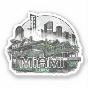 Miami City Florida Verenigde Staten Sticker