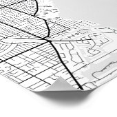 Miami City Map + Markeer je locatie Poster (Hoek)