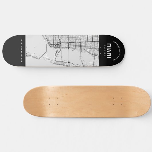 Miami City Map Skateboard (Horizontaal)