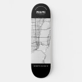 Miami City Map Skateboard (Voorkant)