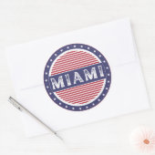 Miami City Pride Embleem – Amerikaanse identiteit Ronde Sticker (Envelop)
