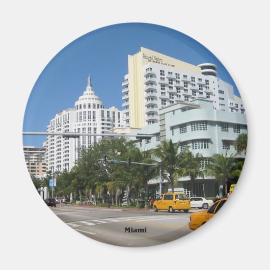 Miami Cityscape koelkast magnet (Voorkant)