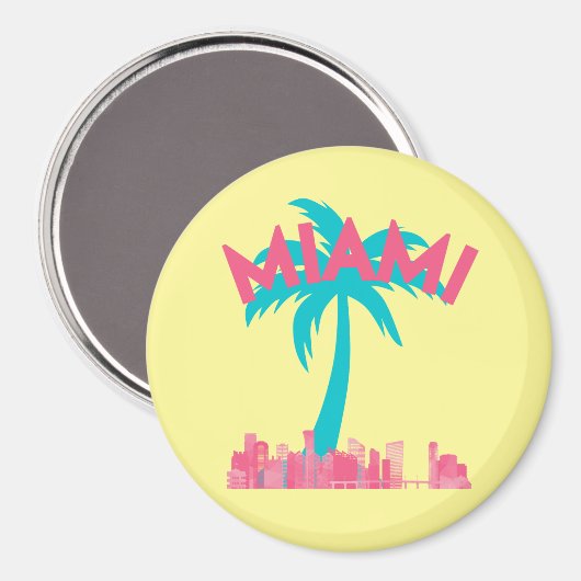 Miami Cityscape Magnet (Voorkant / Achterkant)