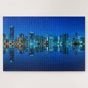Miami cityscape panoramisch uitzicht legpuzzel