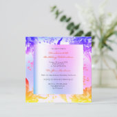 Miami Cobalt Pink Floral Tropical Peony Birthday Kaart (Staand voorkant)