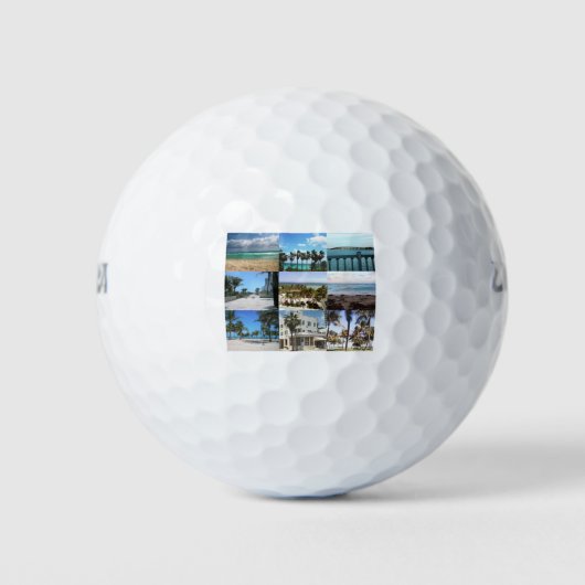 Miami Collage - 50 Shades Blauw Golfballen (Voorkant)