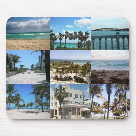 Miami Collage - 50 Shades of Blauw Muismat (Voorkant)