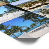 Miami Collage - 50 Shades of Blauw Poster (Hoek)