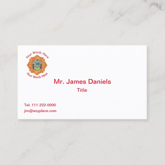 Miami Dade Fire Department Emblem Business Card Visitekaartje (Voorkant)
