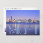 Miami, de Magische Stad bij zonsopgang Briefkaart (Voorkant / Achterkant)